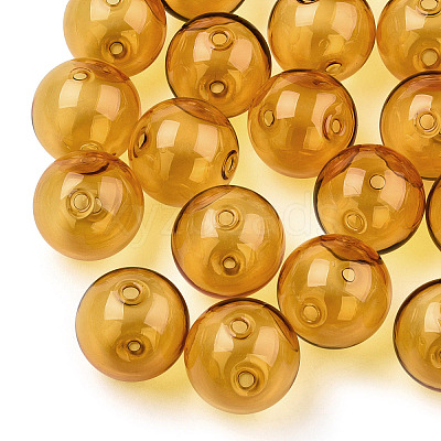 Transparent Blow High Borosilicate Glass Globe Beads GLAA-T003-09C-1