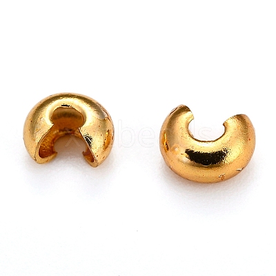Brass Crimp Bead Covers X-KK-I681-13A-1