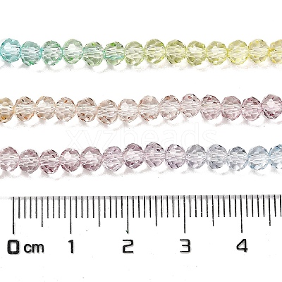 Transparent Painted Glass Beads Strands X1-DGLA-A034-T1mm-A15-1