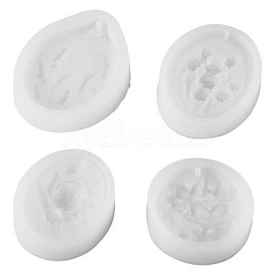 4Pcs 4 Styles Silicone Soap Molds DIY-TA0013-19-1