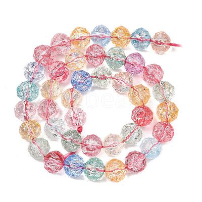 Transparent Crackle Glass Beads EGLA-F167-02-1