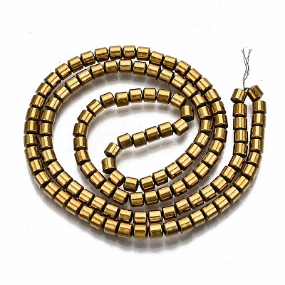 Electroplate Non-magnetic Synthetic Hematite Beads Strands G-T114-61-G-1