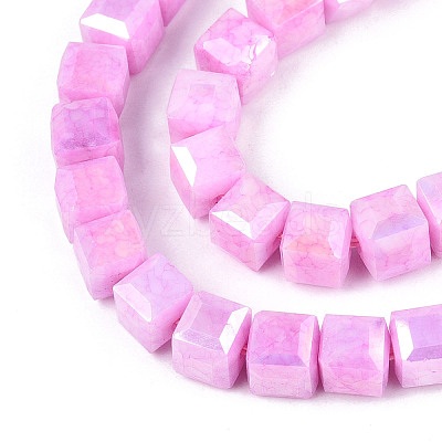Anti-Tarnish Electroplate Glass Beads Strands GLAA-T025-6mm-10G-1