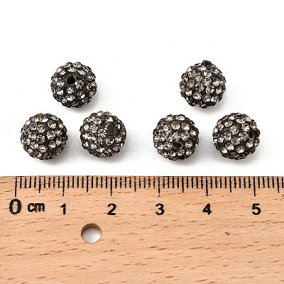 Polymer Clay Rhinestone Beads RB-C1438-10mm-A12-1