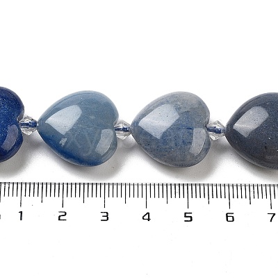 Dyed & Heated Natural Blue Aventurine Beads Strands G-C150-A23-01-1
