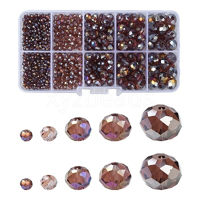 Electroplate Glass Beads Strands EGLA-YW0003-87F-1