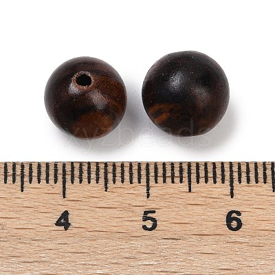 Natural Wood Beads WOOD-S666-10mm-03-1