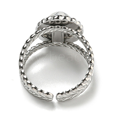 304 Stainless Steel Open Cuff Rings RJEW-C079-13P-1