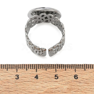 304 Stainless Steel Cuff Ring Components SA-CBA37BC-14E-P-1