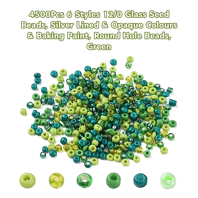 4500Pcs 6 Style 12/0 Glass Seed Beads SEED-YW0001-27D-1