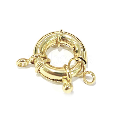 Rack Plating Brass Spring Clasps KK-D399-B-G-NF-1
