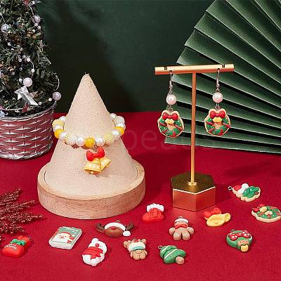 32Pcs 16 Styles Opaque Resin Pendants RESI-SC0002-50-1