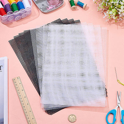 8Pcs 2 Styles Plastic Canvas Sheets for Embroidery DIY-AR0004-73-1