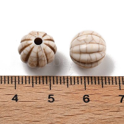 Crackle Opaque Acrylic Beads OACR-Z026-07-1