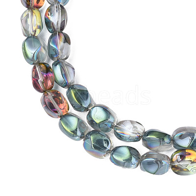 Electroplate Glass Beads Strands EGLA-N008-016-A04-1