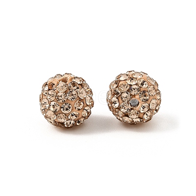 Pave Disco Ball Beads X-RB-A130-10mm-15-1
