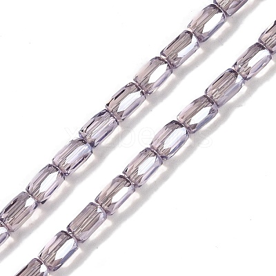 Electroplate Glass Beads Strands GLAA-Q101-02A-PL01-1
