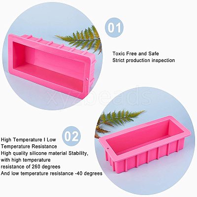 Rectangle Soap Silicone Molds DIY-WH0183-48-1