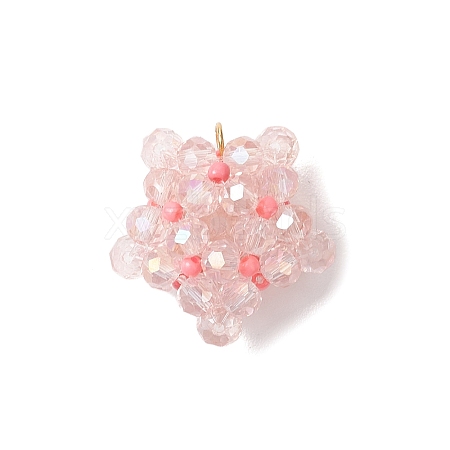 Glass Star Pendants PALLOY-MZ00792-03-1
