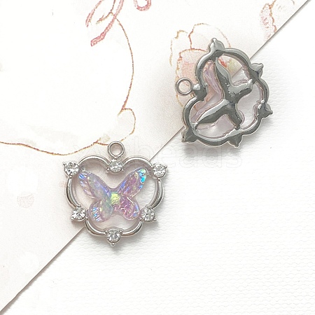 Butterfly Platinum Alloy Pendants PW-WGA9A20-09-1