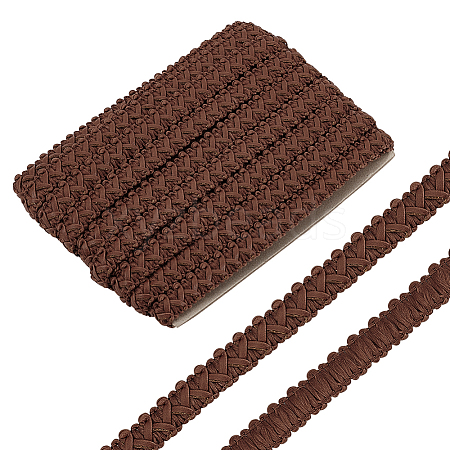 15 Yards Imitation Leather Braided Lace Ribbon WL-WH0003-02D-1