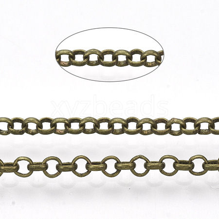 Soldered Brass Coated Iron Rolo Chains CH-S125-08B-AB-1