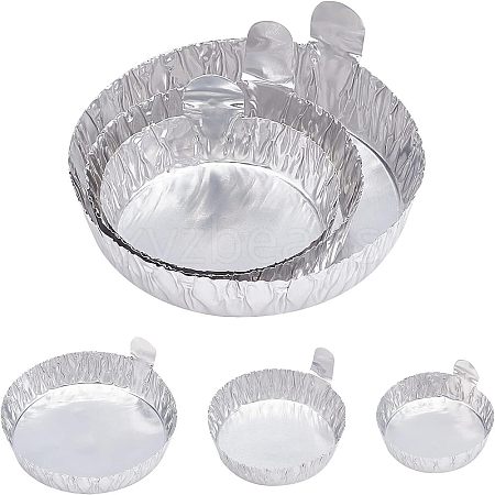 Olycraft 90Pcs 3 Style Aluminum Foil Weighing Dish AJEW-OC0002-56-1