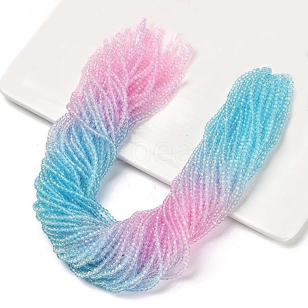 Transparent Painted Glass Beads Strands LS-DGLA-A034-T2mm-A22-1