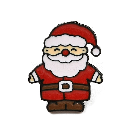 Christmas Theme Zinc Alloy Enamel Pin Brooch for Backpack Clothes JEWE-R003-01EB-04-1