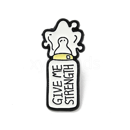 Cute Cow Theme Give Me Strength Enamel Pins JEWB-R001-07EB-03-1