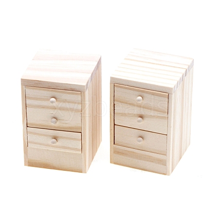 Wooden Opening Bedside Table Miniature Ornaments PW-WGB4DBF-01-1