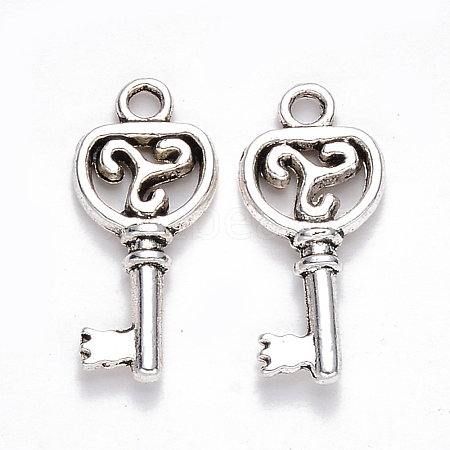 Tibetan Style Alloy Pendants X-TIBEP-S319-076AS-RS-1