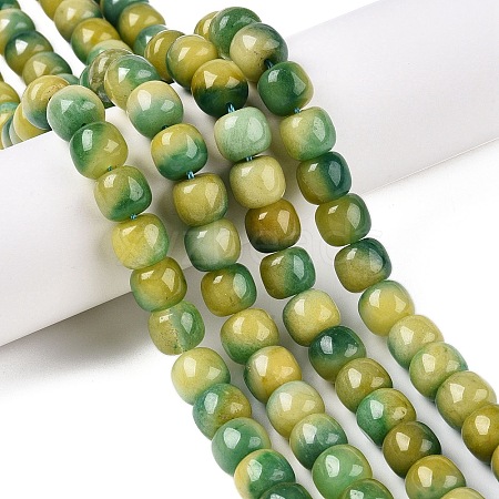 Dyed Natural White Jade Beads Strands G-T138-D15-1