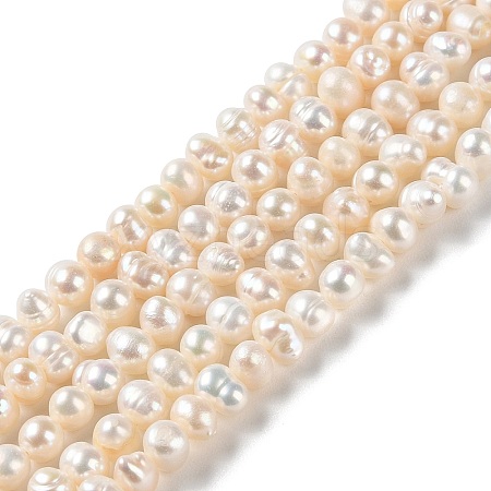 Natural Cultured Freshwater Pearl Beads Strands PEAR-E018-59-1