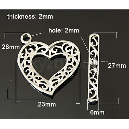 Brass Toggle Clasps KK-E737-18P-1