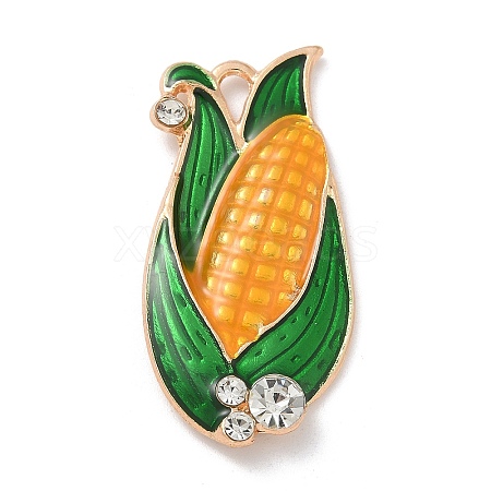 Alloy Enamel Pendants ENAM-A008-29KCG-1