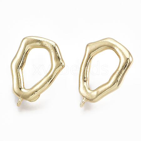 Brass Stud Earring Findings X-KK-S348-103-1