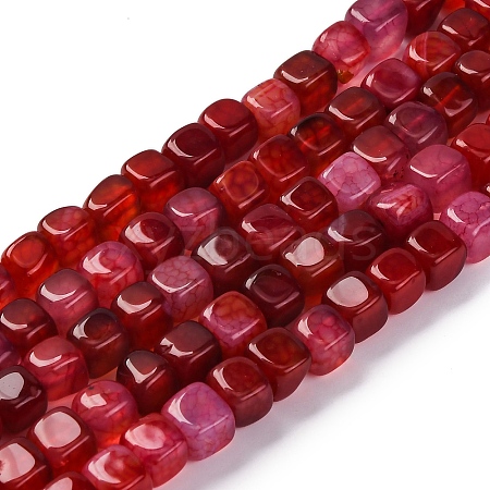 Natural Dragon Veins Agate Beads Strands G-G177-E14-01-1