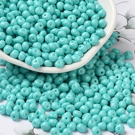 6/0 Opaque Baking Paint Glass Seed Beads SEED-M012-02A-01-1