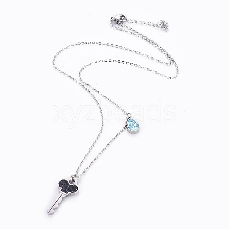 304 Stainless Steel Pendant Necklaces NJEW-F264-19P-1