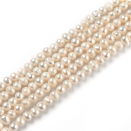 Natural Cultured Freshwater Pearl Beads Strands PEAR-J005-03-01-1