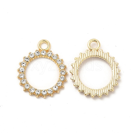 Alloy Rhinestone Pendants PALLOY-I217-16G-1