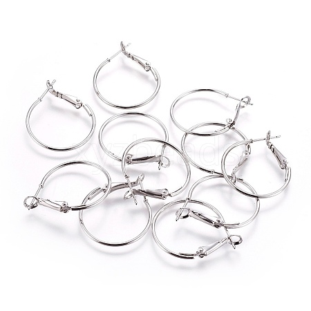 Brass Hoop Earrings EJEW-P160-03P-NF-1