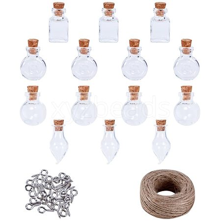 Glass Jar Glass Bottles AJEW-PH0015-06-1