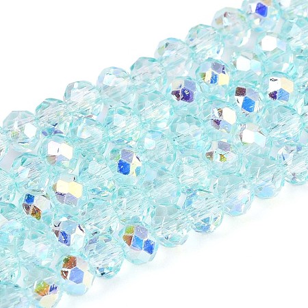 Transparent Glass Beads Strands X-EGLA-N016-3mm-01-1