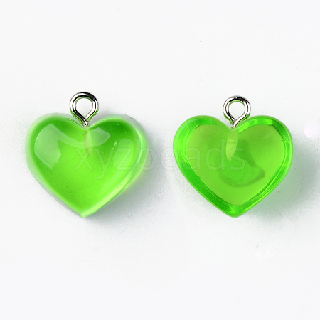 Transparent Resin Pendants X-RESI-R429-30F-1