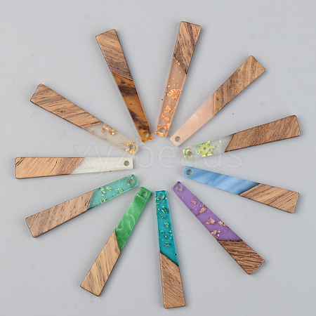 Resin & Walnut Wood Pendants RESI-S389-043A-1