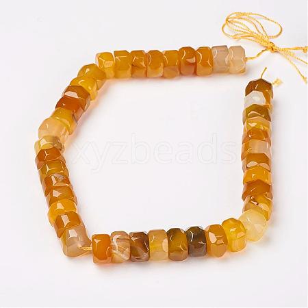 Natural Yellow Agate Beads Strands G-D169-03E-1