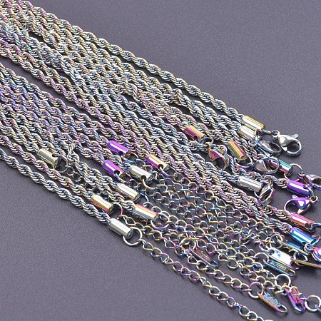 304 Stainless Steel Rope Chain Necklaces HK1037-5-1