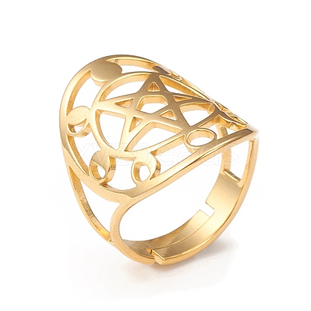 304 Stainless Steel Adjustable Rings LS-RJEW-P080-01G-1